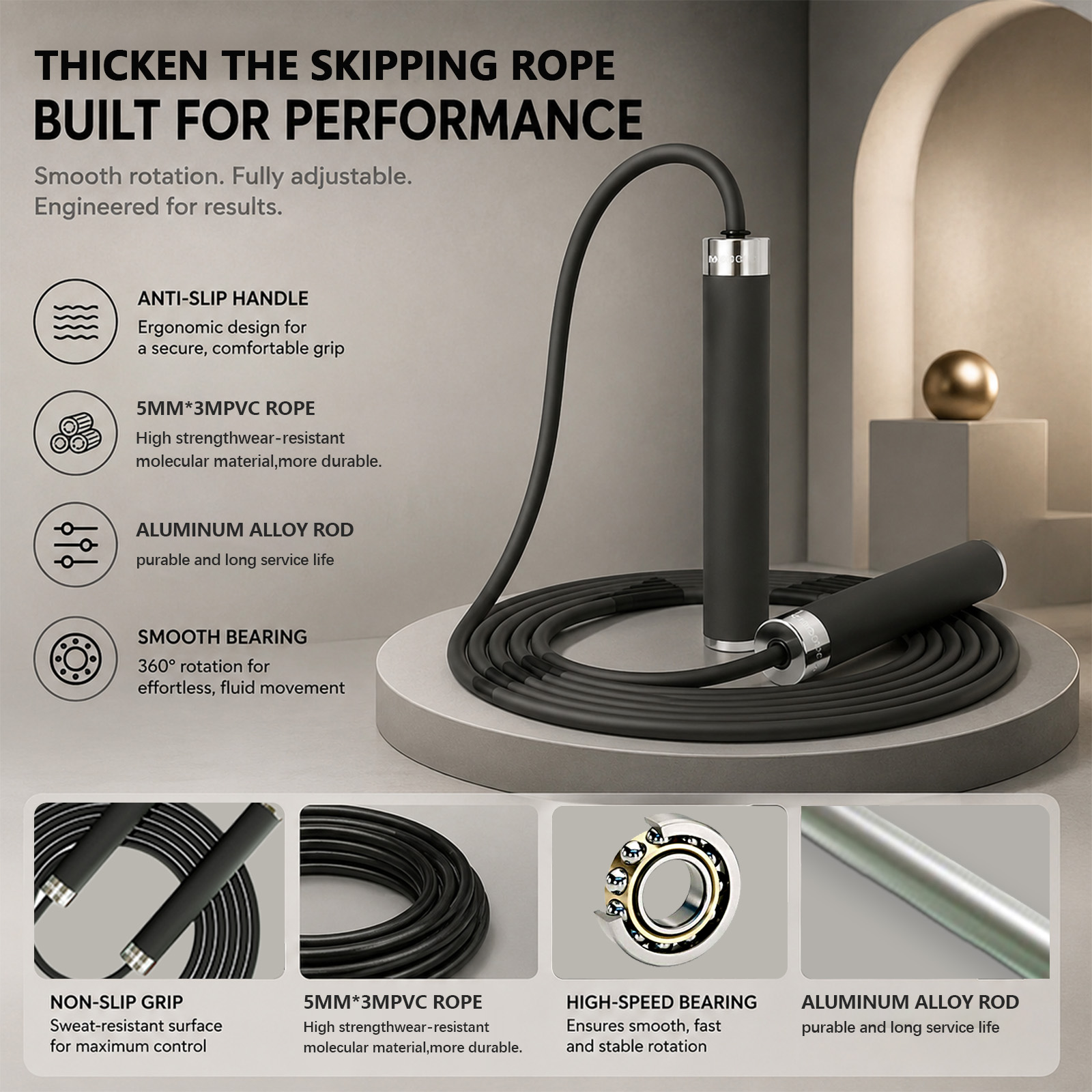 Boxing Jump Rope Sport Exercis - огляд і ціна Skipping Rope Pvc