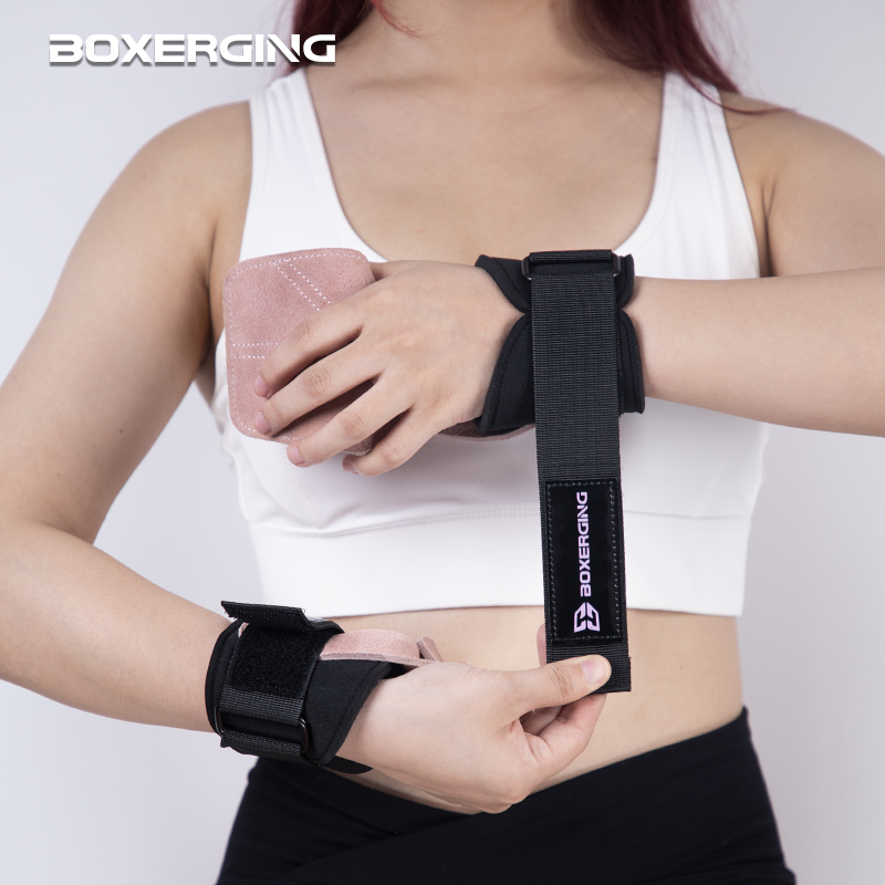 Cowhide Gym Gloves Grips Anti- - огляд і ціна Crossfit Workout Gear